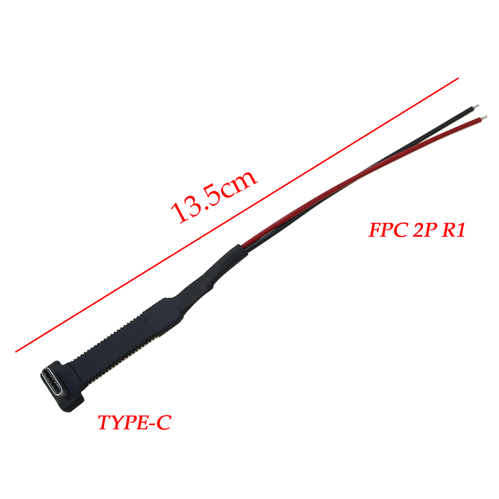 USB C tipo C FPC 2 pines 3 pines con resistencia R1 Cable plano suave Cable de carga macho extensión de Cable de carga de carga rápida para teléfono: Lavanda