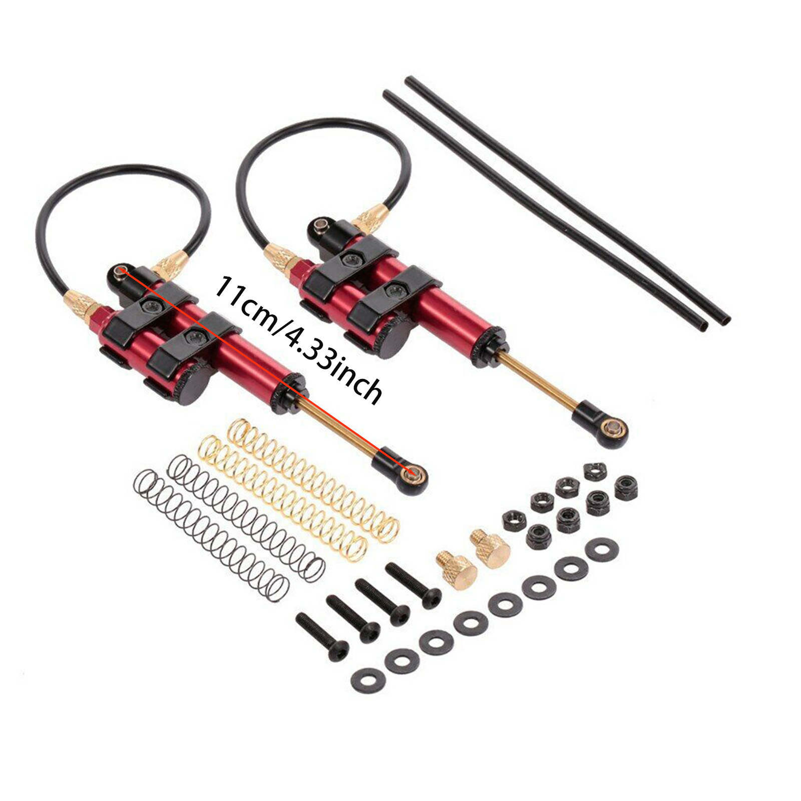 RCXAZ RC amortisseur 110mm réglable ressort interne amortisseur d'huile 1/10 RC grimpeur de roche jouet pièces amortisseur pièces de mise à niveau: WHITE