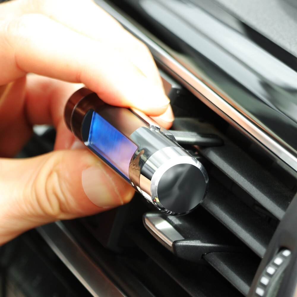 Reloj Digital LCD portátil 2 en 1 para coche, pantalla de temperatura, termómetro, retroiluminación azul automotriz con Clip