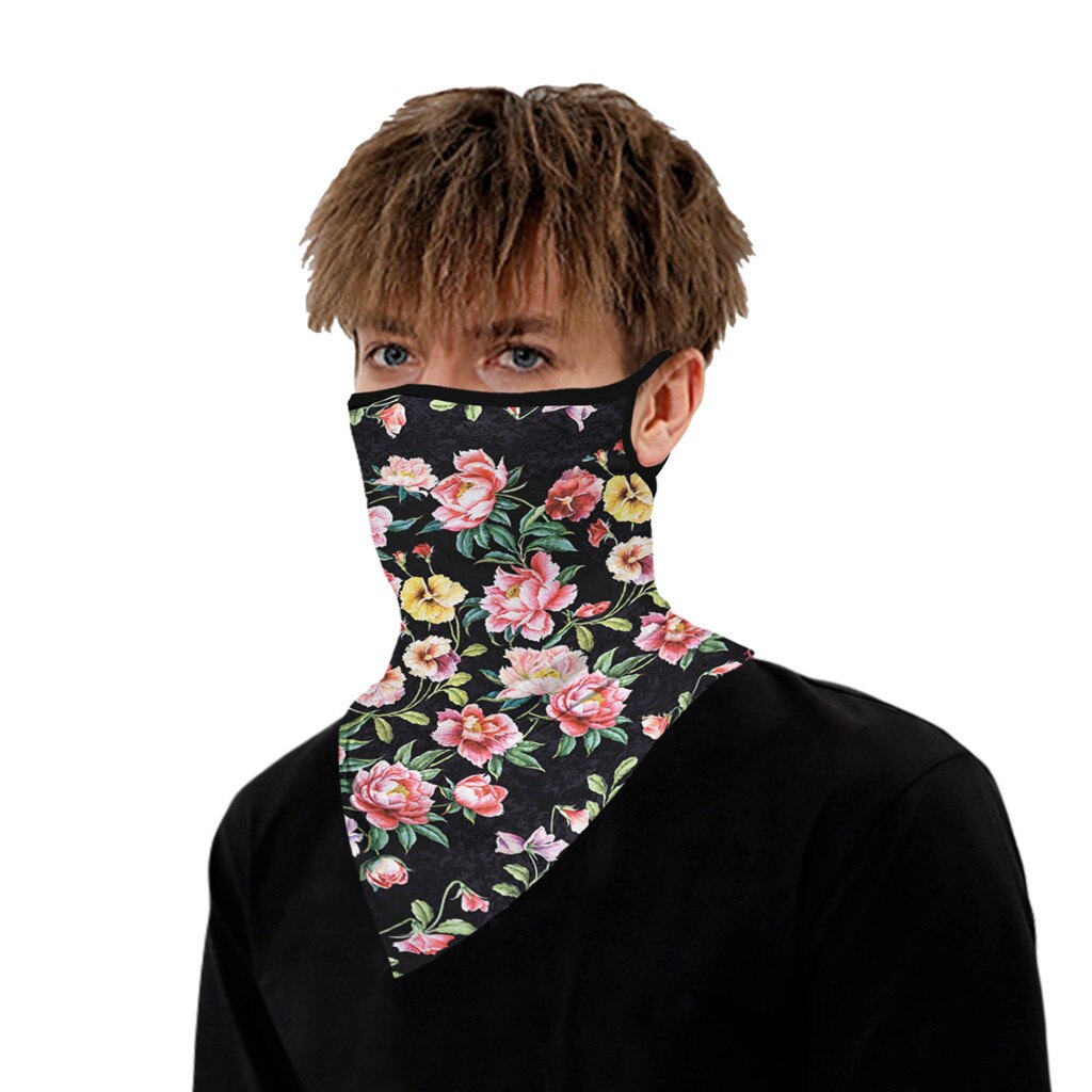 Vuxen utomhus fjärilstryck sömlös ansiktsmask sport halsduk hals tub stretchiga mjuka vindtäta ansiktsmasker