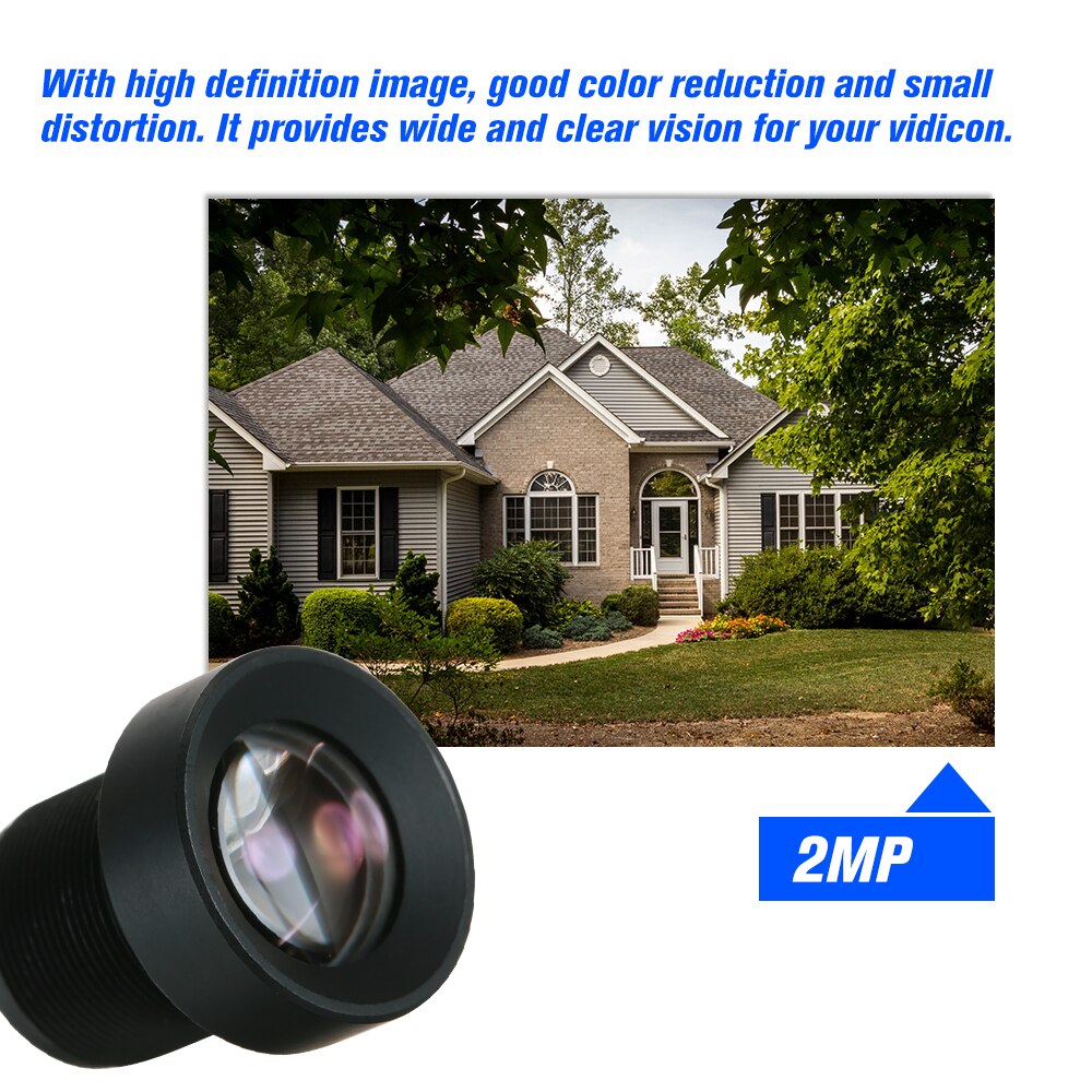 1/3" 25mm Lens CCTV Lens M12 Mount Lens Wide Viewing Angle 12 Degree 2.0 MP Suitable for 1/3" & 1/4" CCTV Security Camer Sensor