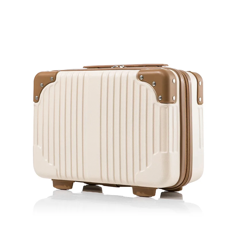 Mini Luggage 14 Inch Small Lightweight Makeup Travel Suitcase for Students Portable Durable Handheld Carry-On Bag