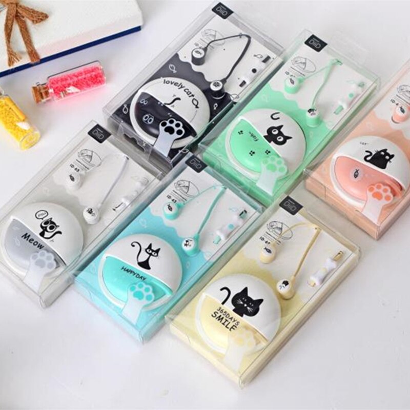 Leuke Kat Bedrade Oortelefoon Gril Kinderen 3.5Mm Oordopjes Muziek Headset In Ear Casque Voor Iphone 6 Samsung Xiaomi MP3/4