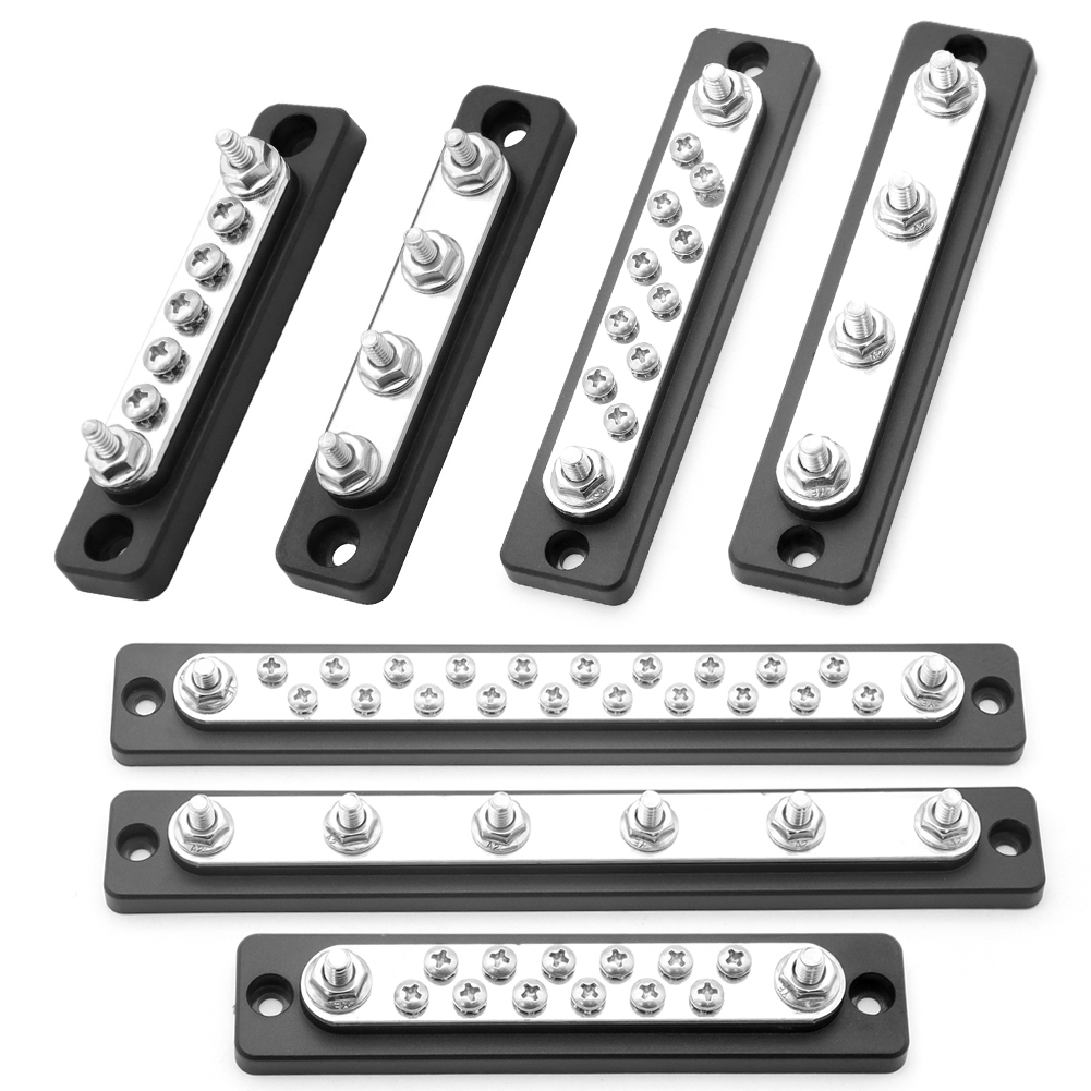 Bus Bar Power Distribution Block Terminal Block Automotive Truck Marine Vehicle with Clear Transparent Cover RV 48V 100 150 Amp