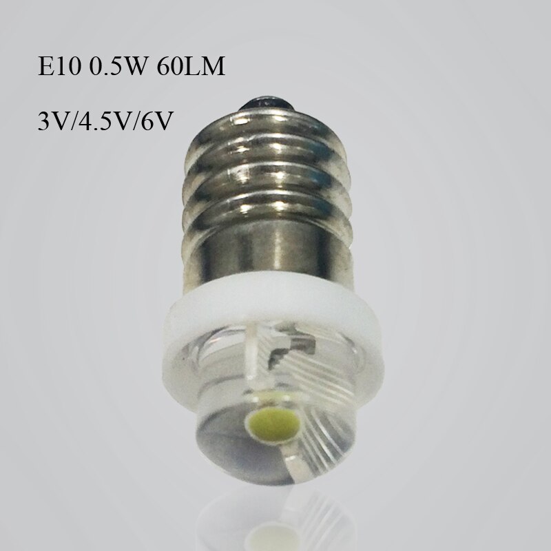 1 stk  p13.5s e10 cree xpg 2 3w 1w 3w lommelygte pære nødpærer 3v dc4-10v/6-24v led pære erstatning lommelygte pære