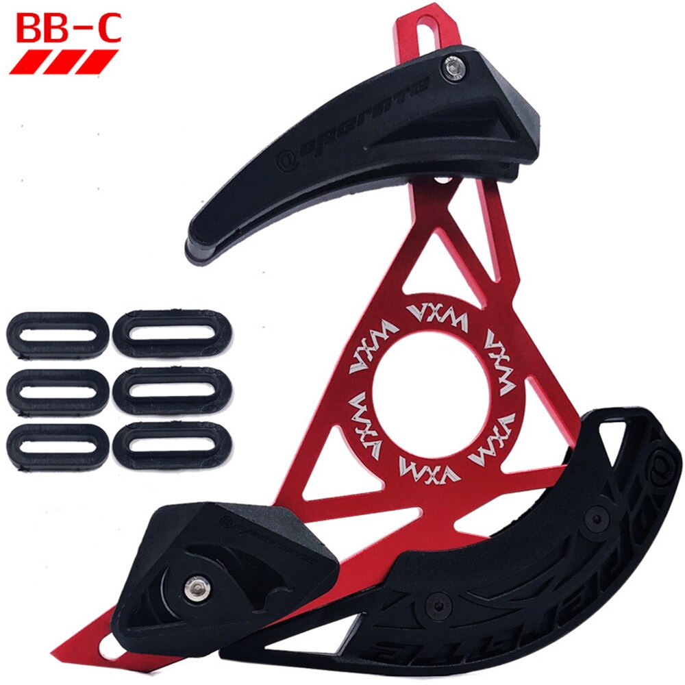 VXM MTB Chain Guide System DH downhill bicycle chain guide Chain Catcher bike part bicycle chain protector bicycle parts: BBC mount Red