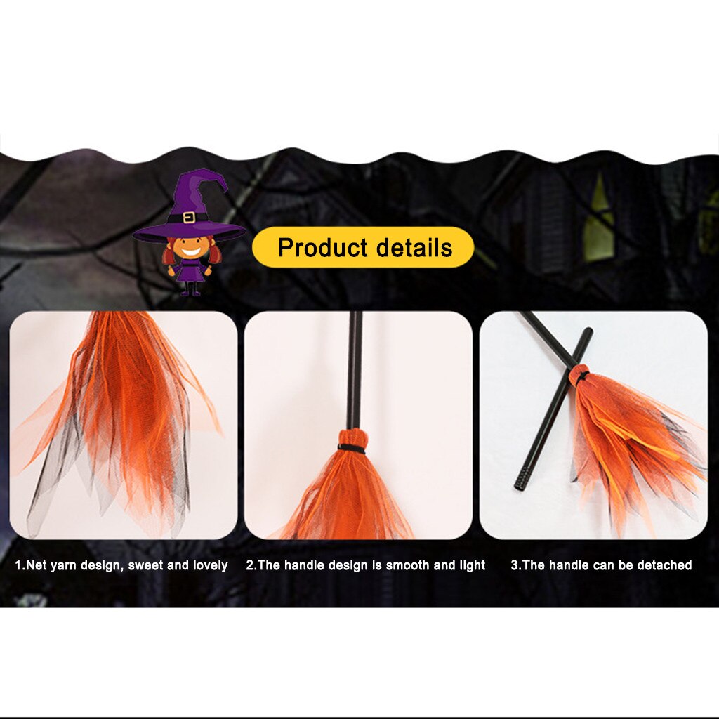 Vliegende heks Halloween-decoratie, vliegende heks Halloween-decoratie op bezem, zwevende heks op bezem, realistische 6 voet enge geanimeerde heks voor spookhuis, tuin, tuin, gazon, binnendecoratie