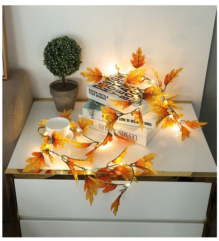 Led String Lights Christmas Decorative Outdoor Bedroom DIY Garland Fairy Lights 2m 20 Led Copper Wire Pine Cone Flowers: style 14