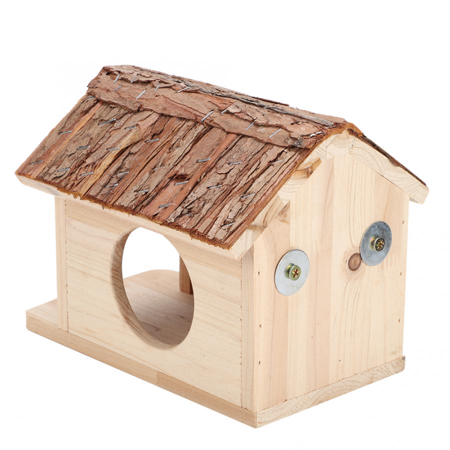 Hamsteri pienlemmikkikoppi luonnollinen puinen hamsterikoppi pesä pienille eläimille orava kani marsu chinchilla piilopaikka
