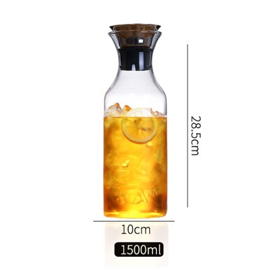 Jarra De cristal De alta capacidad De Dinamarca, Dispensador De zumo De Agua fría, limón, Soda, té perfumado, Dispensador De Agua, jarras, decantadores De vino: Straight 1500ml
