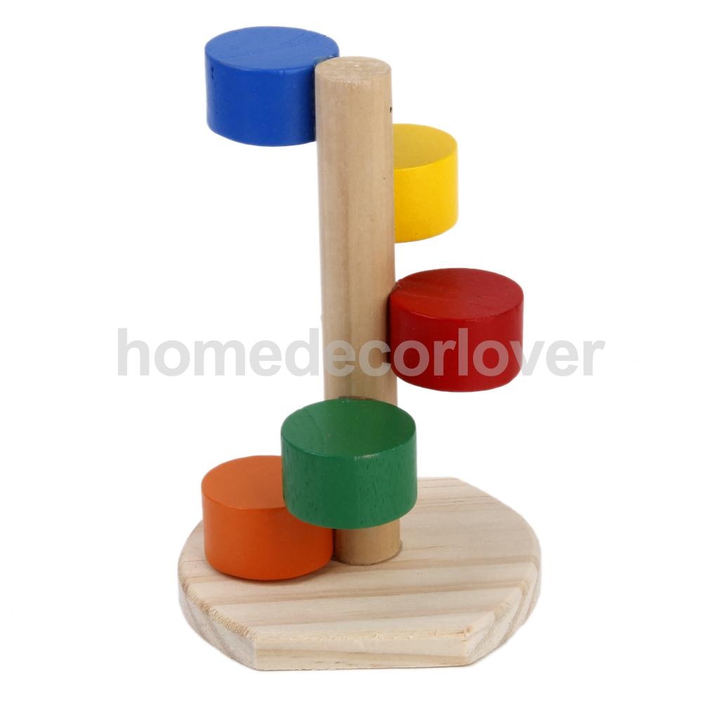 Natuurlijk Hout Kleurrijke Scaling Stap Ladder Platform Speelgoed Voor Hamster Muis Mat