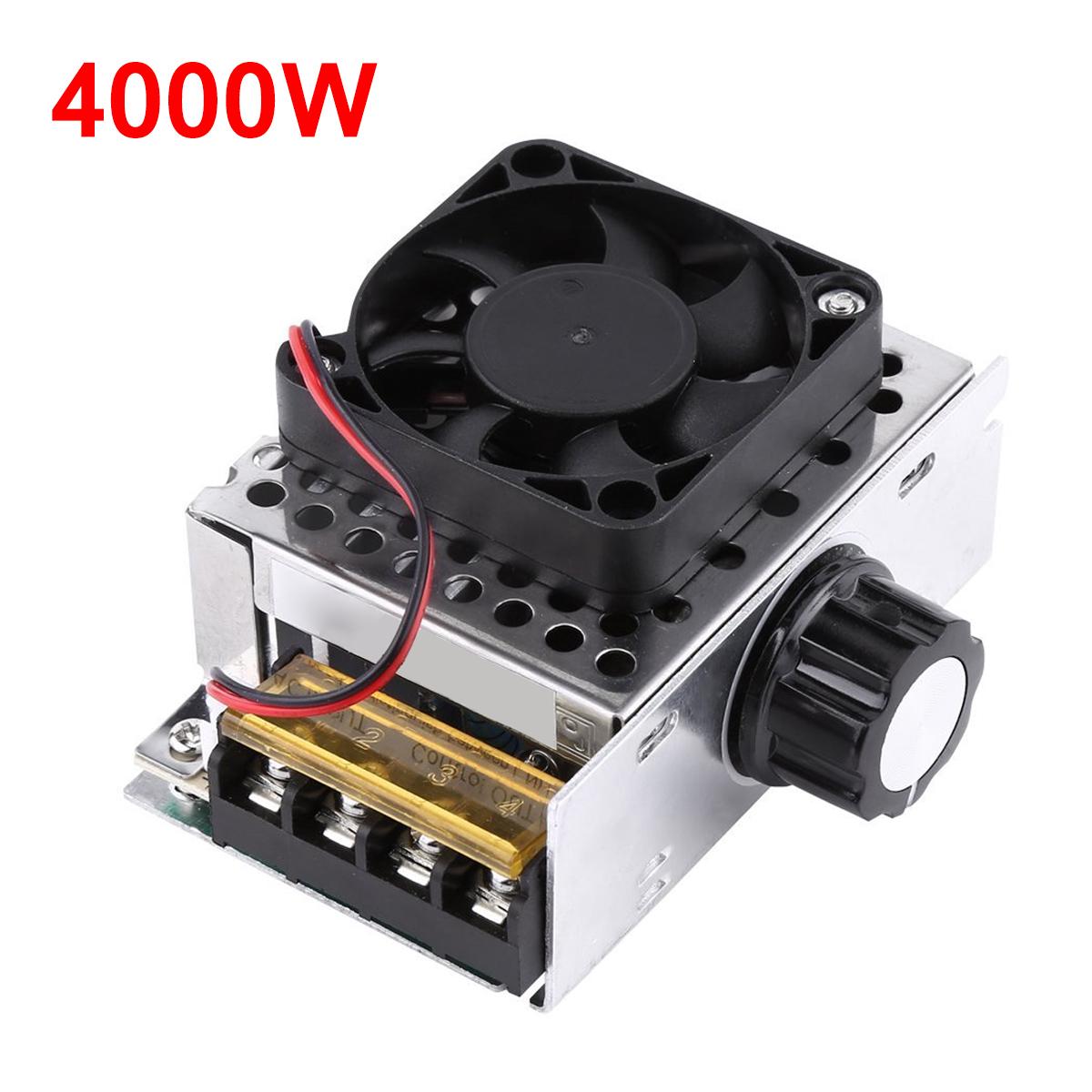 SCR Temperatur Spannung Regler Mit Fan groß Energie Helligkeit Dimmer AC Elektrische Regler Motor- Geschwindigkeit Regler 220 V 4000 W