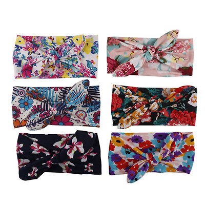 Bandeau élastique en coton pour bébé fille, Turban extensible, fleur lapin, couvre-chef, accessoires pour cheveux,