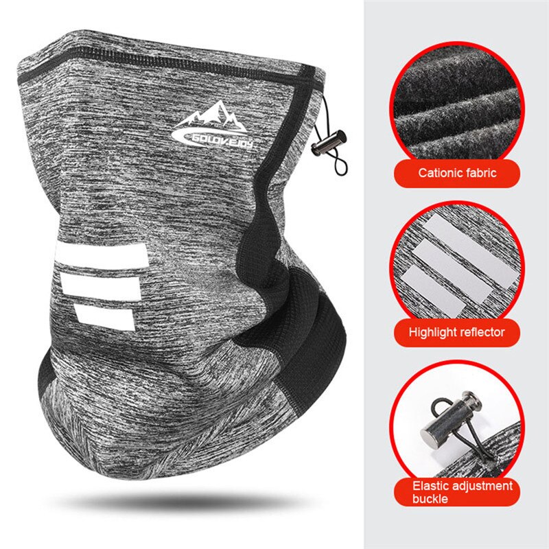 Guêtre thermique pour hommes et femmes, demi-masque en polaire, Bandana, cache-nez pour le cou, le Ski, la randonnée, le cyclisme: Hemp Grey