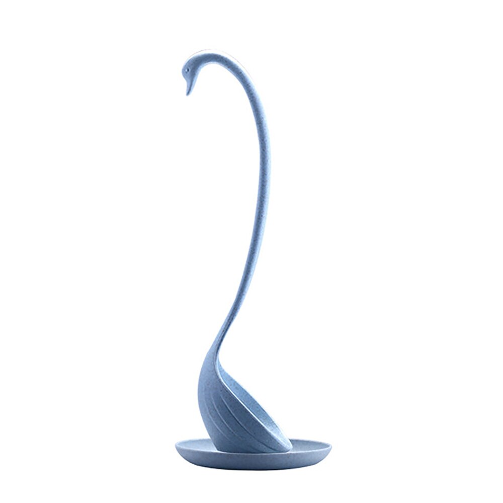 1Set Kitchen Swan Soup Spoon Long Handle Porridge Monster Spoon With Tray Kitchen Cooking Tools Tableware Cooking Accessories: 05