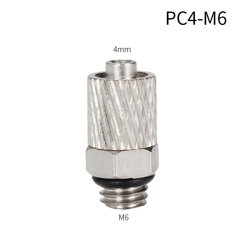 Pneumatic Fitting Male Thread M5 M6 To Air Tube 4mm 6mm ， Mini Straight Pneumatic Pipe Air Quick Joint Coupler Connector: PC4-M6