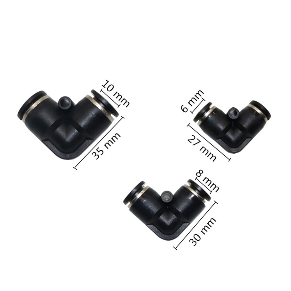 Slip-lock Elbow Quick connector PE Pneumatic Joint Hose Tube Push In Gas Connector Pneumatic Components Adapters 2 Pcs
