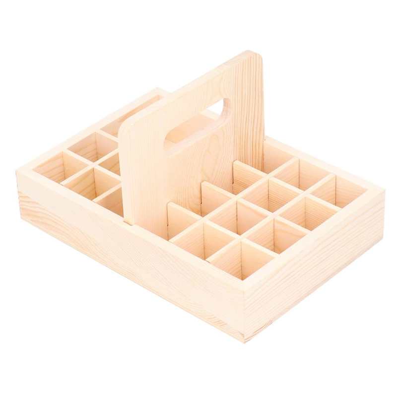 Pojemnik na olejki eteryczne 21 siatek drewniany pojemnik na olejki eteryczne lakier robić paznokci aromaterapia pudełko typu Organizer robić wystroju domu