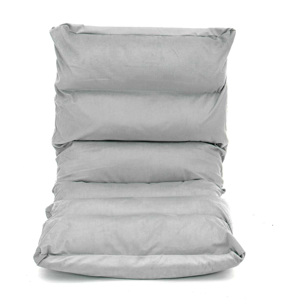 Chaise de sol japonaise pliable et réglable, canapé paresseux de jeu, chaise longue rembourrée, inclinable et souple avec Support de dossier: Light Gray