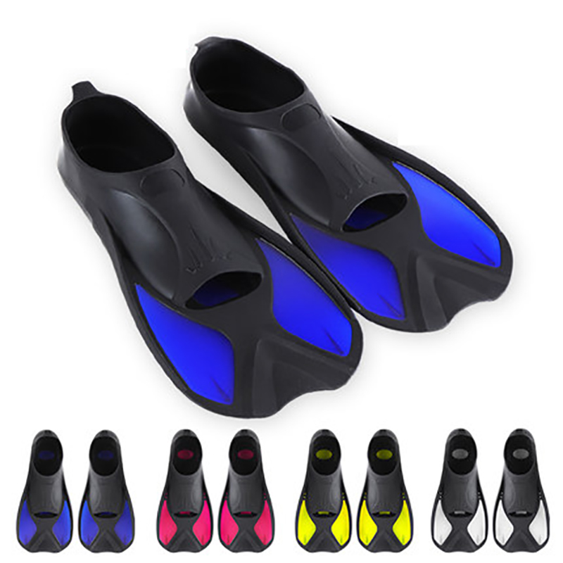 Universal Full Foot Short Fins Scuba Diving Swim Training Flippers XXS/XS/S/M/L/XL Kid Adult Swimming Fins Snorkeling Water Fin