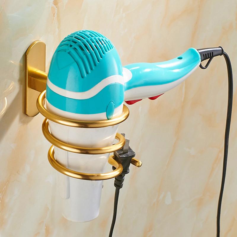 Étagère murale en spirale pour salle de bain, organisateur, support pour sèche-cheveux, étagère de douche, accessoires de salle de bain