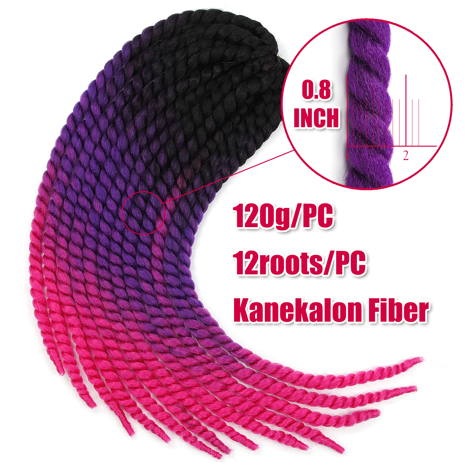 Tresses sénégalaises bouclées bouclées en Fiber synthétique, de grande taille, de couleur ombrée, tresses au Crochet, 22 pouces
