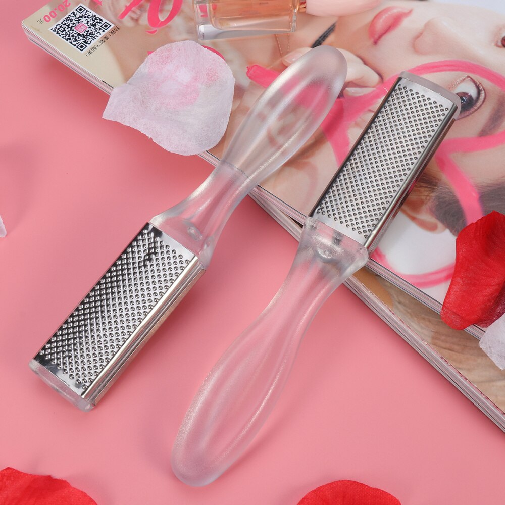 2pcs Stainless Steel Foot Pedicure Rasp File Callus Remover