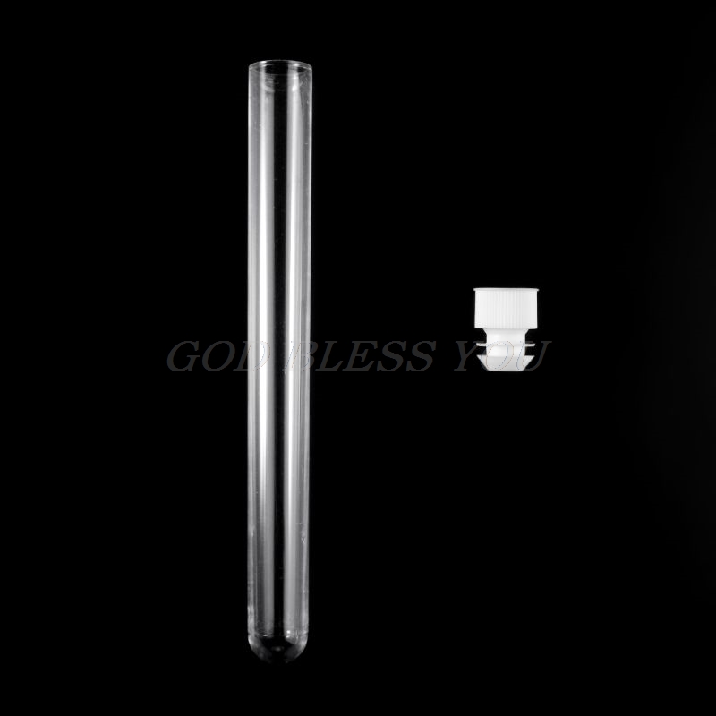 10Pcs Plastic Test Tubes Lab Test Tool Met Schroefdop Transparant 15*150 Mm