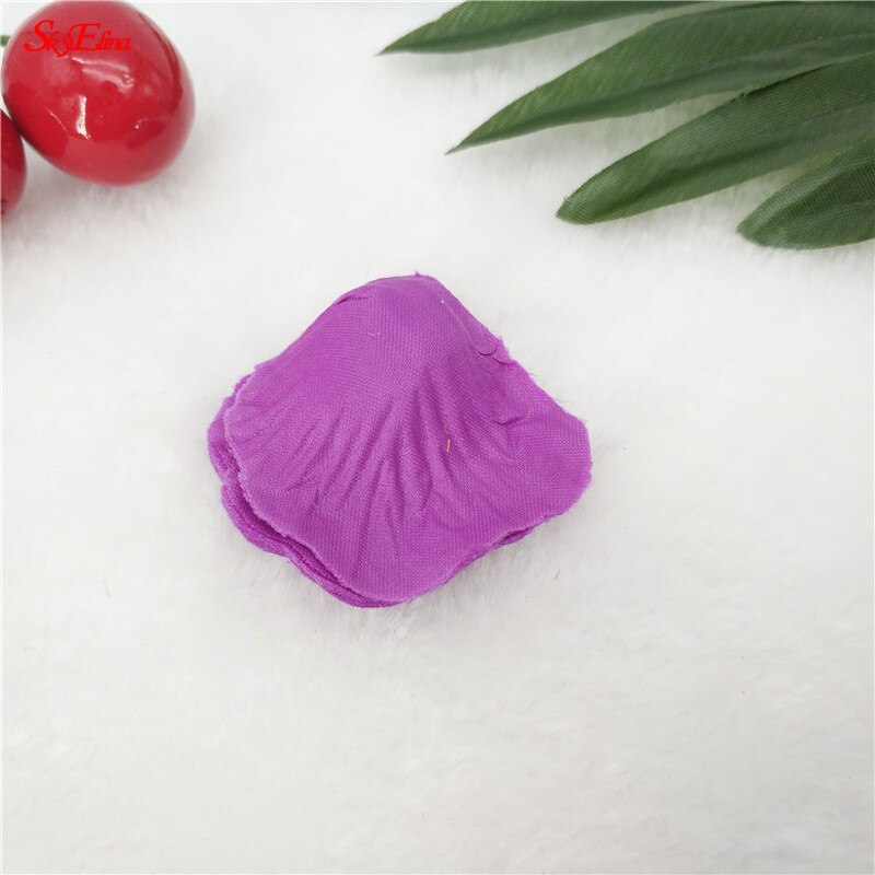 20000pcs / lot 4.5*4.5cm silk rose petals for Wedding Decoration, Romantic Artificial Rose Petals Wedding Flower Rose Flower 7Z: dark purple