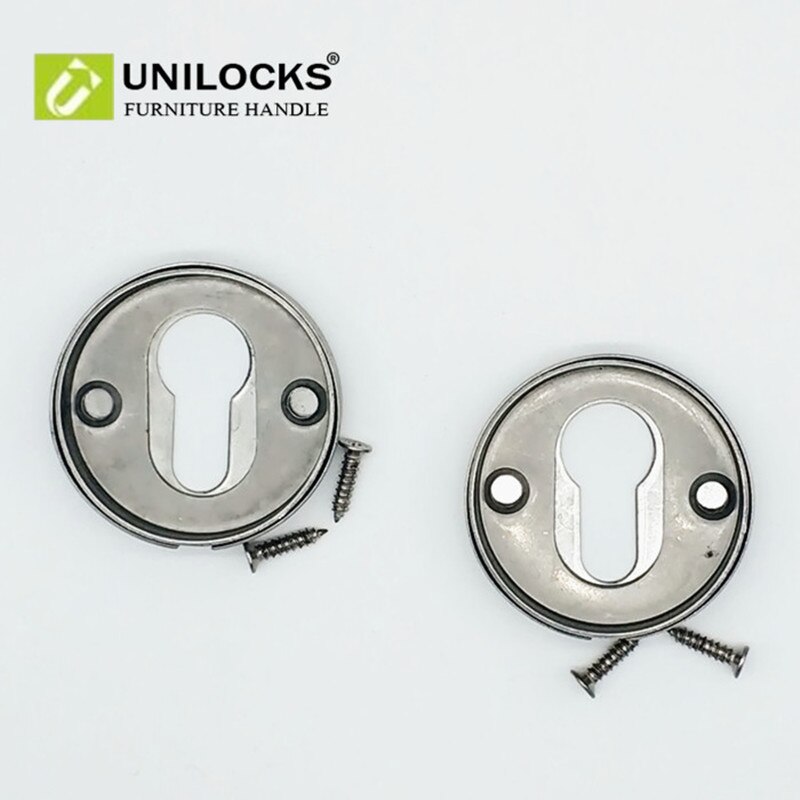 Unilocks rustfrit stål dørcylinder roset (diameter : 53 mm)