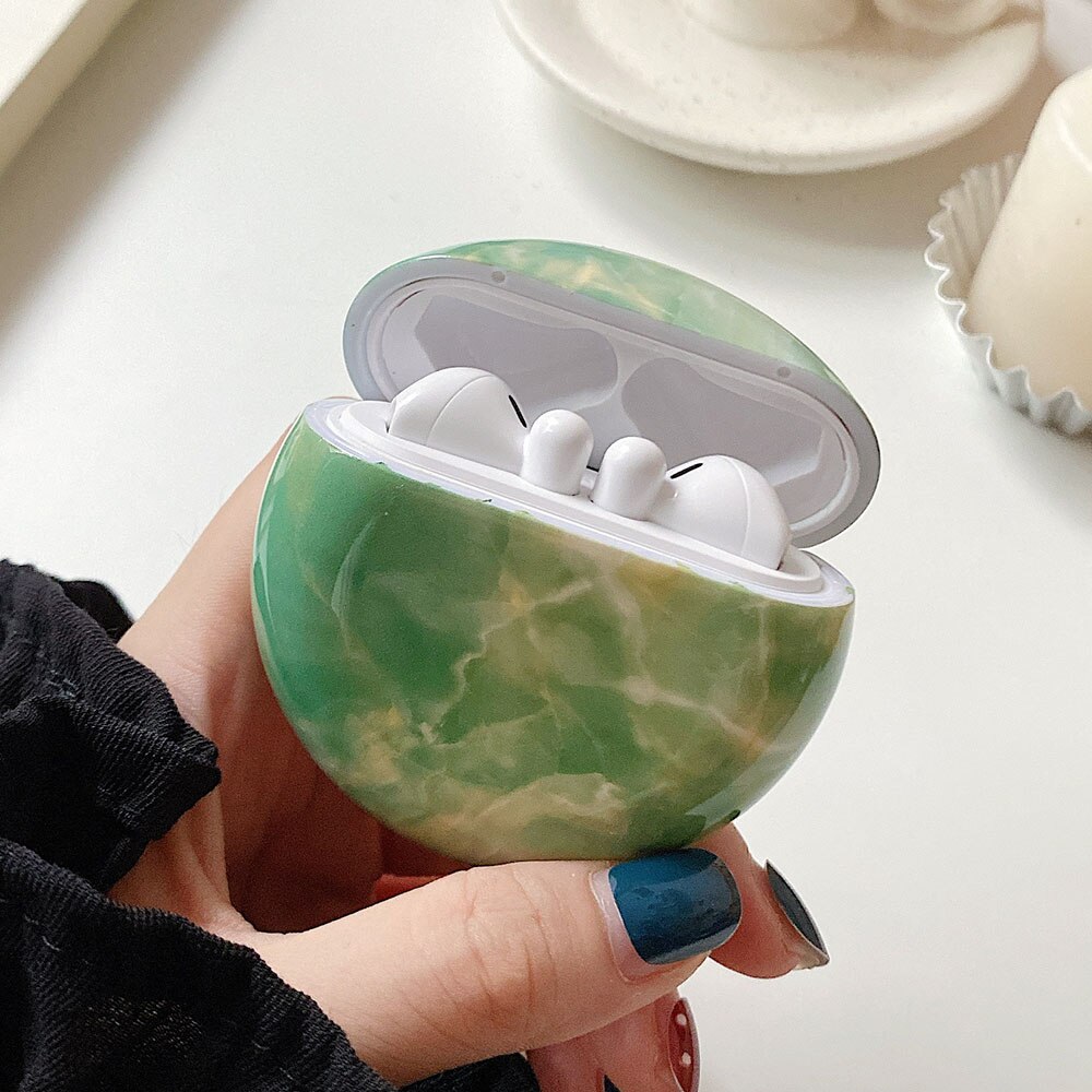 Marble Pattern Earphone Case Funda For Huawei Freebuds 3 Case Shookproof Wireless Charging Bax Cover for Free Buds 3 Cases Coque: B