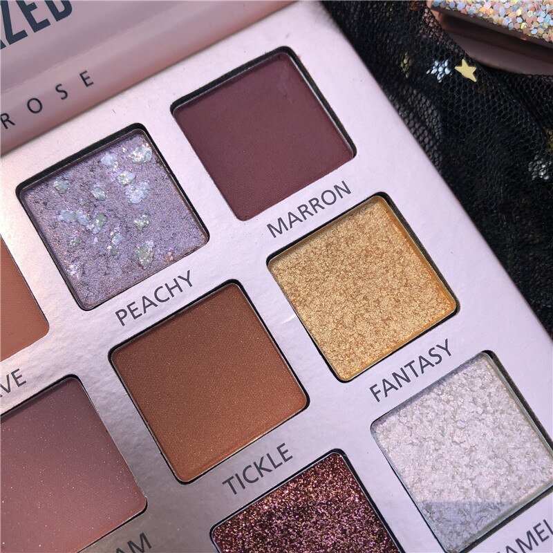 BEAUTY GLAZED Brand 16 Color Pressed Shimmer Matte Glitter Eyeshadow Diamond Rainbow Make Up Cosmetics Eye shadow Magnet Palette