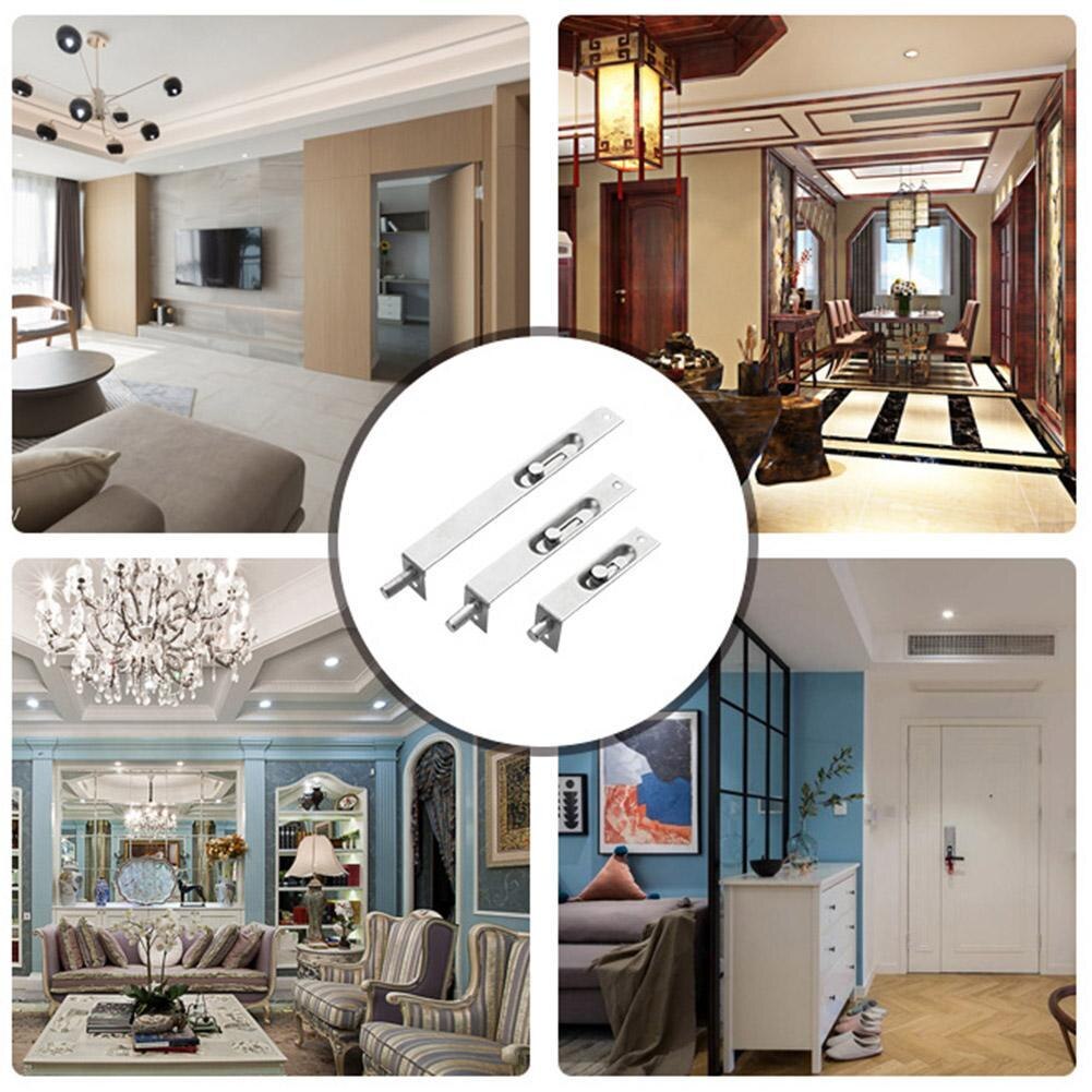 Hidden Door Bolt Security Door Lock Sliding Bolt Dust Proof Hardware Anti-theft Security Furniture Bolt Concealed Insert