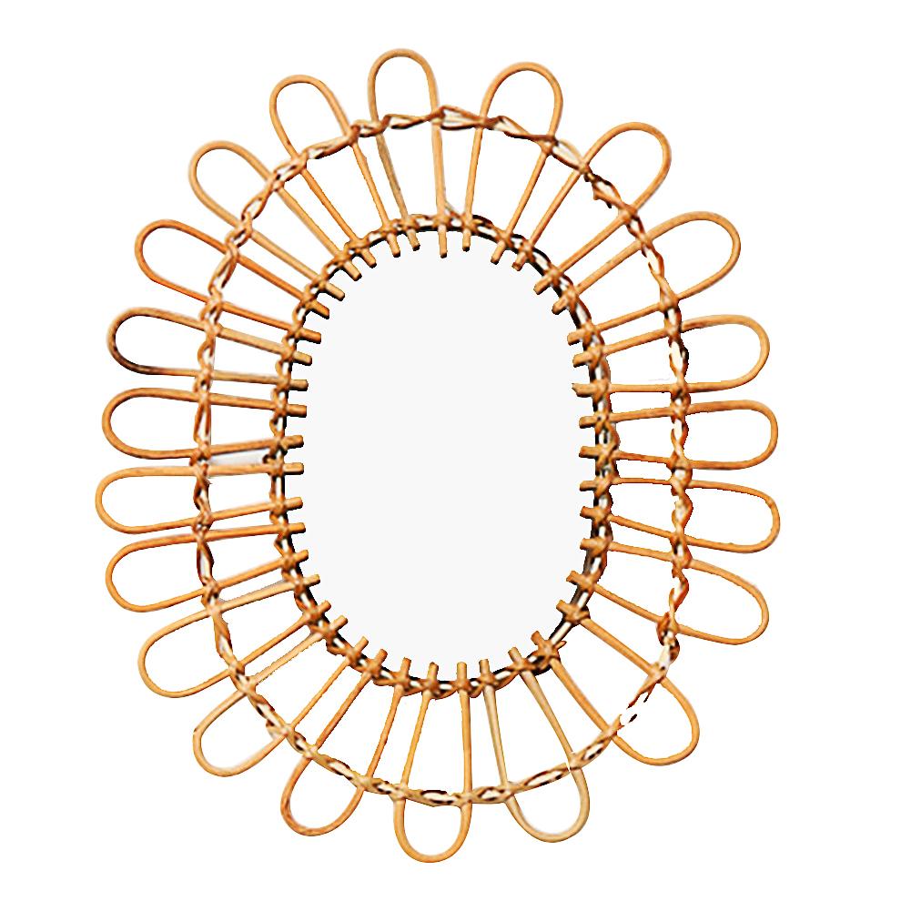 Hängande vägg spegel macrame frans rund spegel inredning för lägenhet vardagsrum sovrum barnkammare innovativ konstdekoration