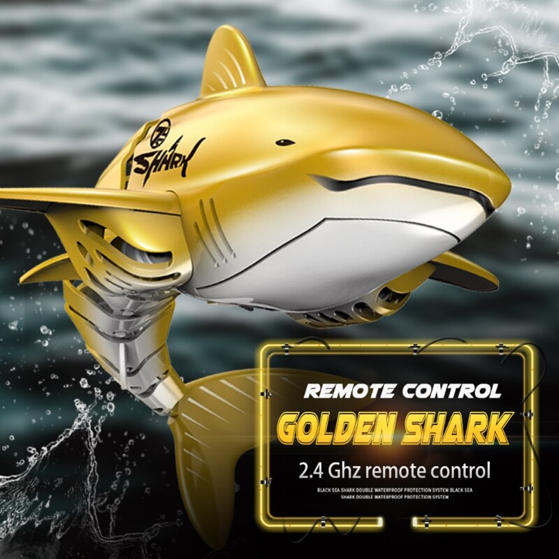 Kinderen Model Boot Afstandsbediening Kinderen Speelgoed Golden Shark Voertuig Onder Water Kinderen Beste Speelgoed N0HD