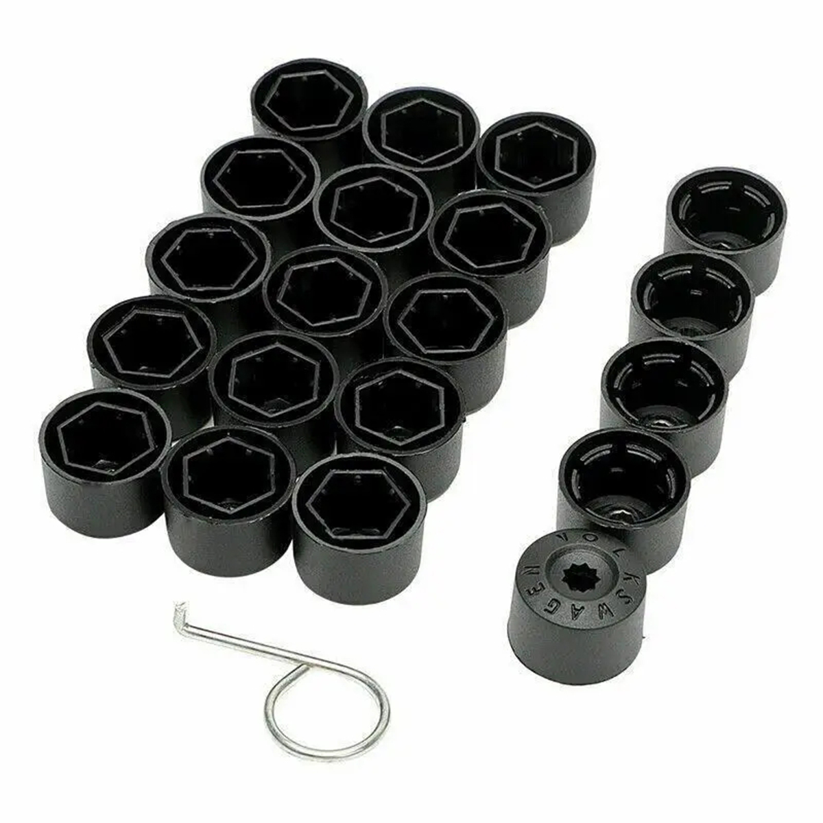 Cubiertas de pernos de tuerca de cubo de rueda de coche, accesorios para tapas de tornillos de neumáticos VW Volkswagen Jetta Polo Tiguan Golf MK4 Passat B6 Seat Leon Ibiza