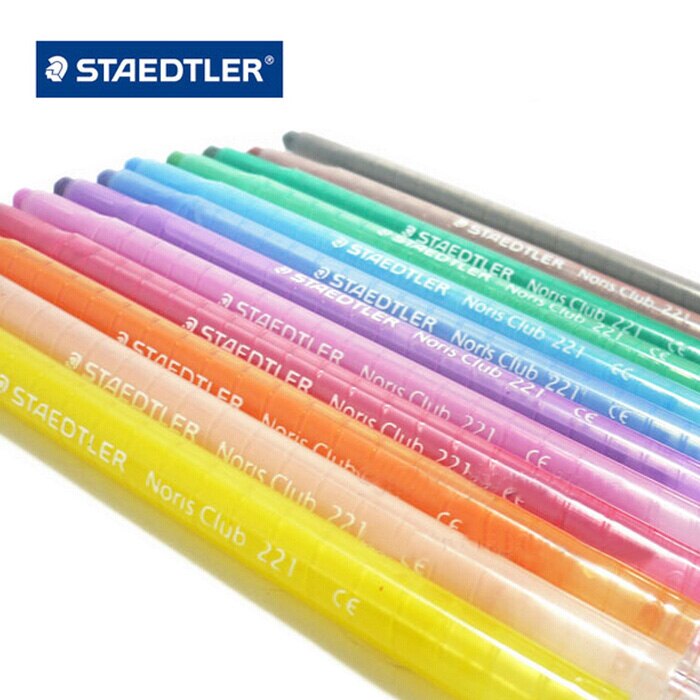 Staedtler noris club 221 nwp12 12 cores cera cera twister profissional desenho cera lápis de cera material da arte do escritório escola