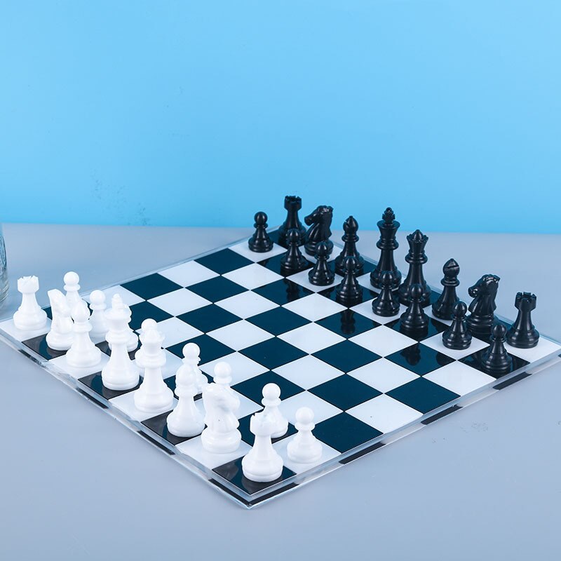 Chess Resin Molds 3D International Chess Piece Silicone Molds Resin Casting UV Epoxy Molds for DIY Crafts Chess Jewelry Making