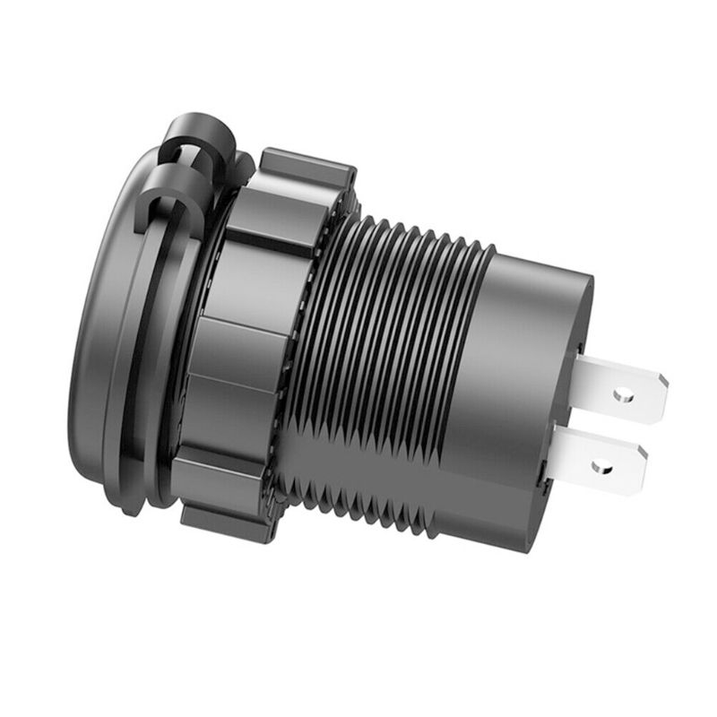 5v wasserdichte usb-ladebuchsen mit zwei anschlüssen und spannungsanzeige/voltmeter für 12-24v autos 2.1a boote und motorräder