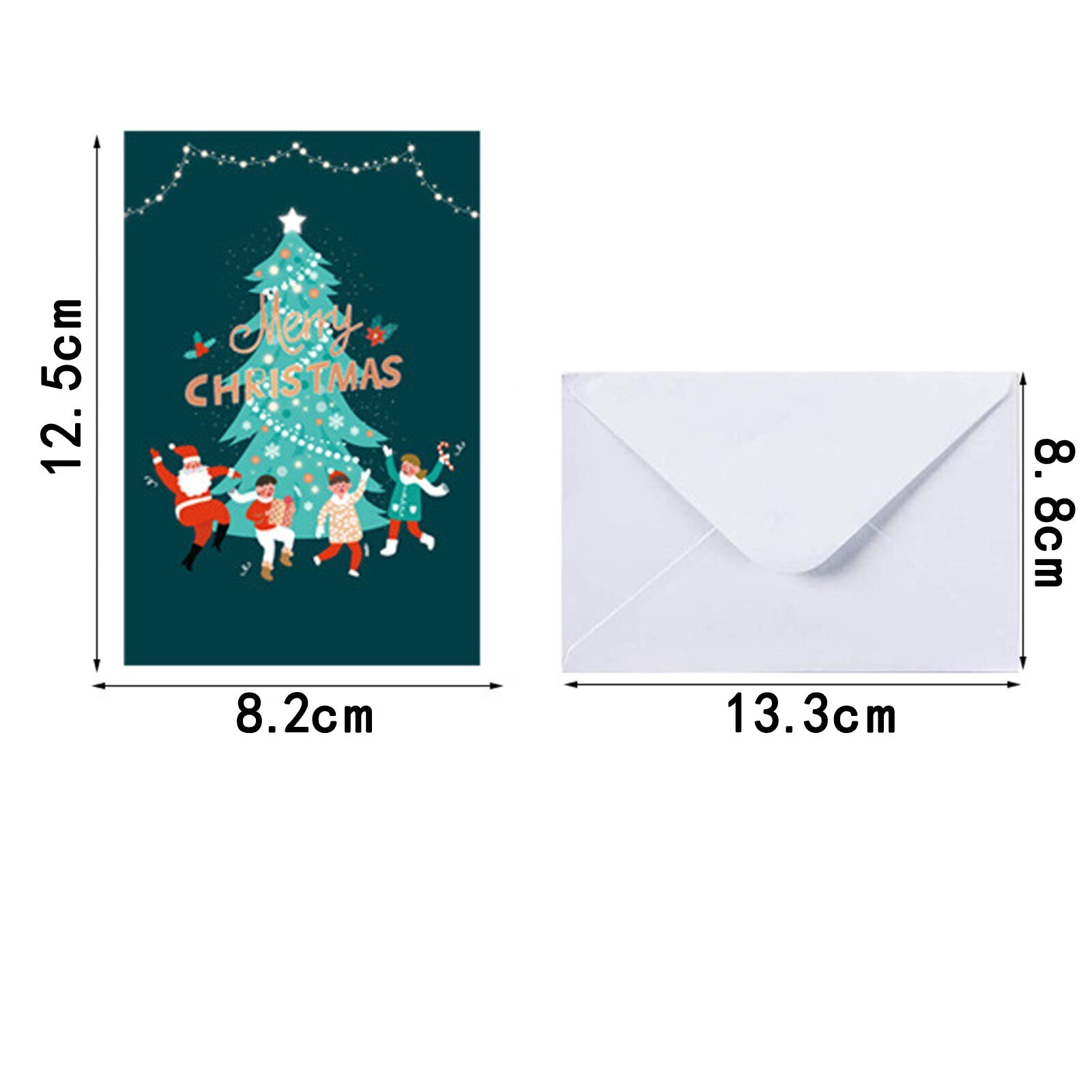 8 Sets Christmas Greeting Card Kids Christmas Blessing Greeting Cards Envelope Year Postcard Card Xmas Party