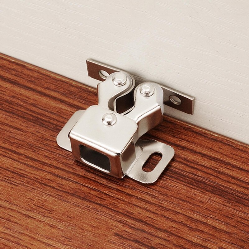 10pcs/set Zinc Alloy Cabinet Door Magnetic Clip-on Anti-collision Doorstop Wardrobe Cabinet Latches Home Furniture Accessories