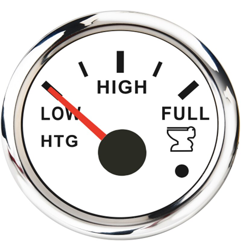 Universal bilbåd med tank niveaumåler 52mm spildevandsniveaumåler 0-190 ohm til marine auto motor rv med alarmlys