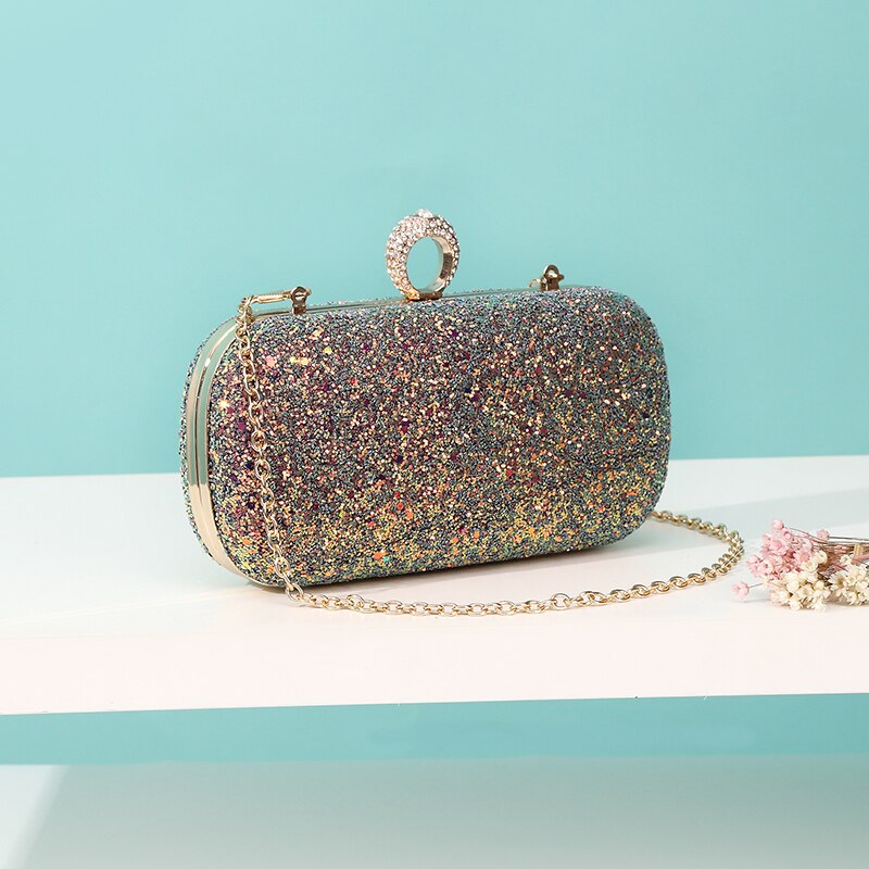 Vrouwen Huwelijksceremonie Koppelingen Vrouwelijke Avond Etentje Bag Chains Handtas Sequin Bag