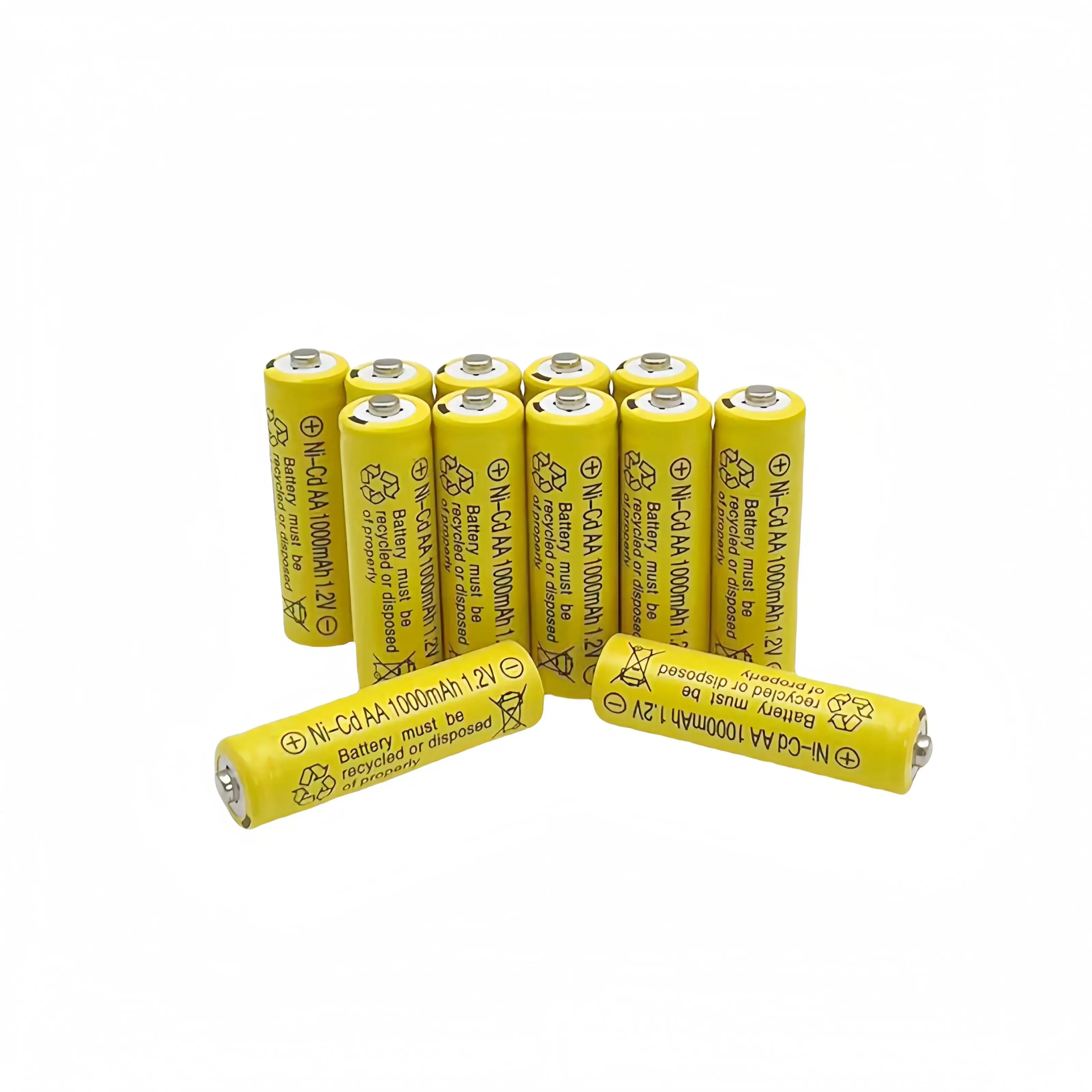 1.2V original AA 1000mAh nickel cadmium rechargeable battery, suitable for flashlight electric toys: Brown