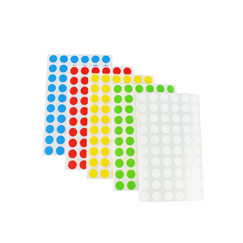 Laboratorieartikler farvede prikker etiket laboratoriekontor selvklæbende mærkat etiket eksperiment forbrugsvarer sticky notes papir 8-20mm