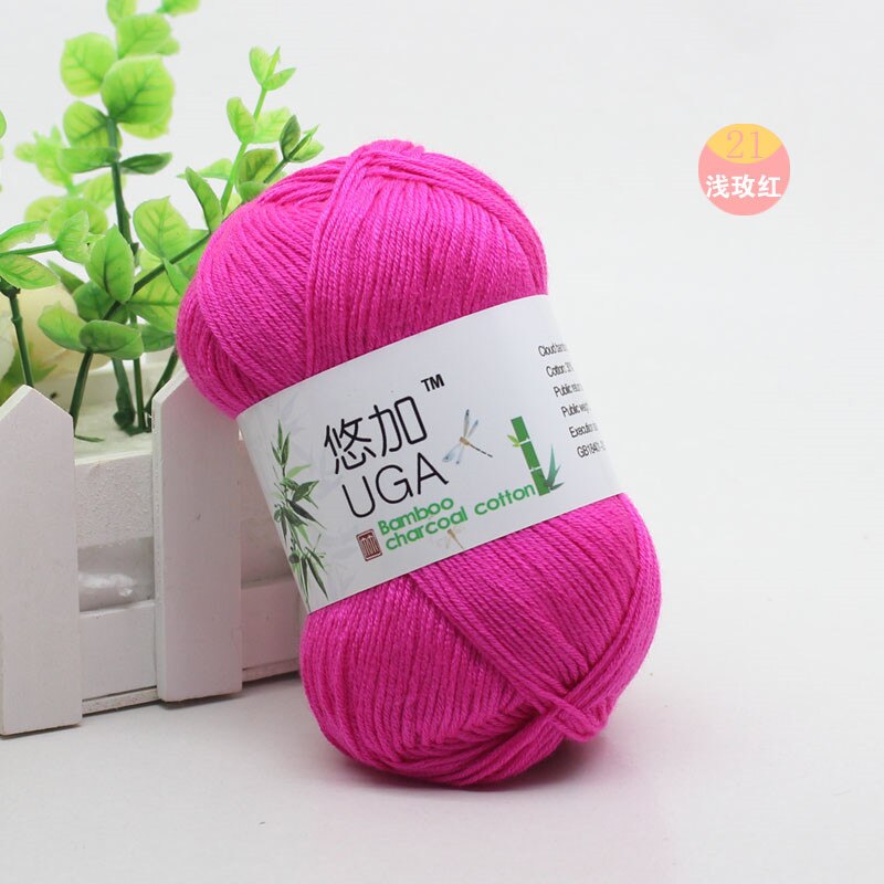 Soft Bamboo Crochet Cotton Knitting Yarn Baby Knit Wool Bamboo Charcoal Cotton Hand Knitting Yarn 50g/pc 6 ply: 18