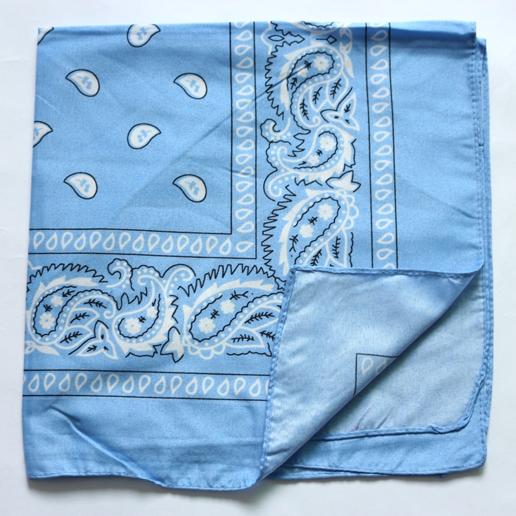 55 Cm Paisley Bandana In Sport Sjaal Polyester Hoofdband Voor Jongen/Meisje Hoofddeksels: Sky Blue