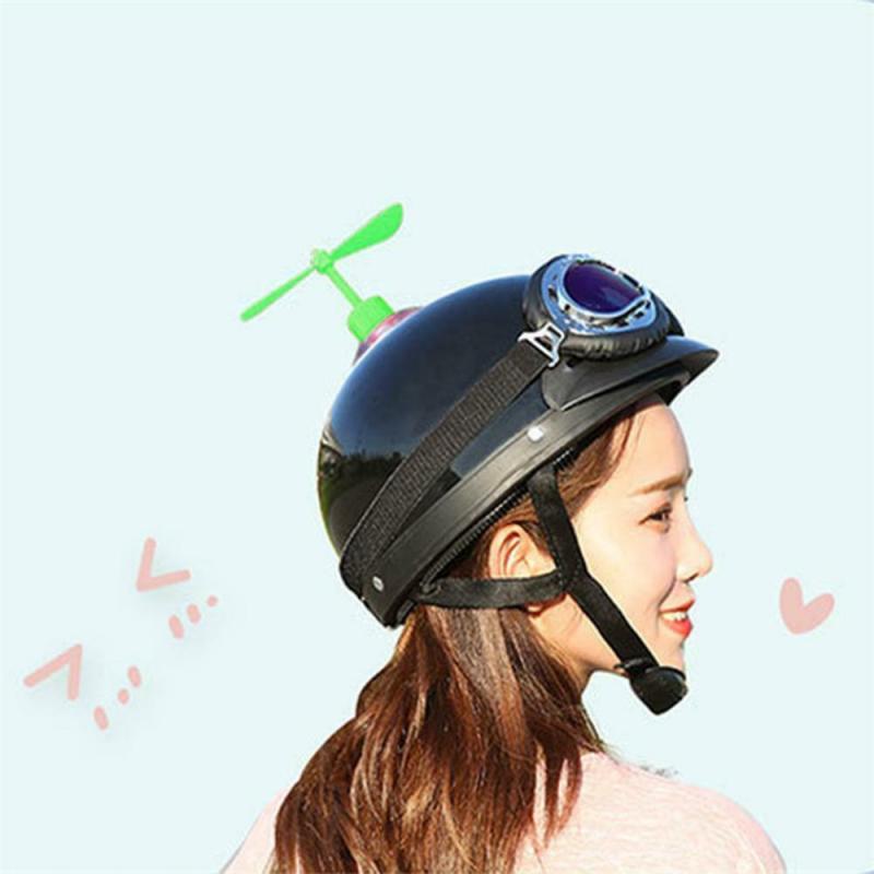 5pcs Take Koputa Helmet Hopter Propeller Fun Helmet Suction Cup Rotating Bamboo Dragonfly Motorcycle Helmet Accessories