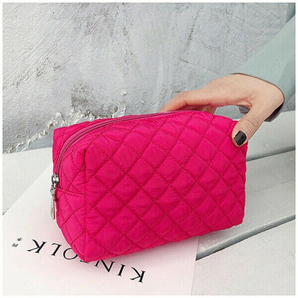 nouvelles femmes grand sac de maquillage cosmétique étui Portable toilette stockage poignée organisateur voyage Kit: Rouge