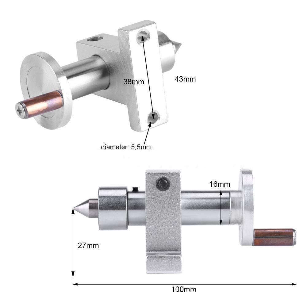 Einstellbares Doppelkugellager-Mitlaufzentrum Für Mini-Drehmaschine – Drehteller DIY-Zubehör Aus Metall, 27 Mm Spitzenhöhe, Verstellbare Tiefe – Für Holz- Und Modellbau